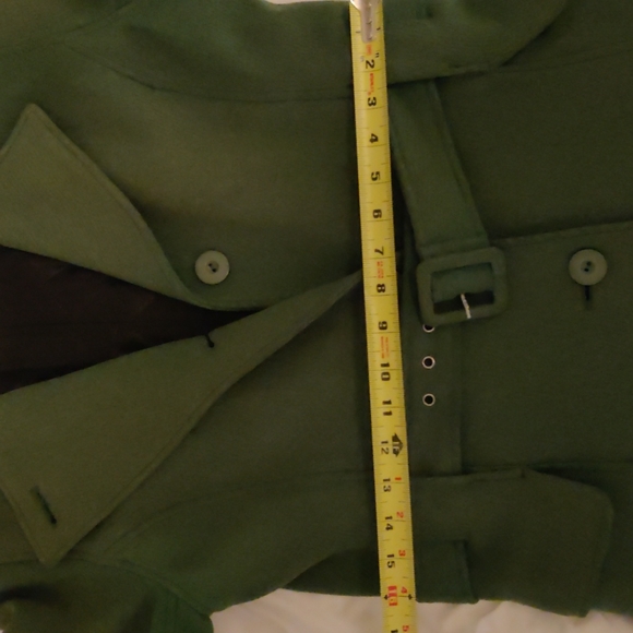 Long green wool coat - Picture 6 of 6